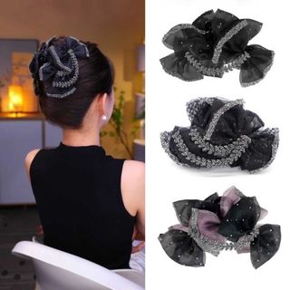Kẹp tóc móng vuốt lớn sáng bóng, ngọt ngào thanh lịch cho bé gái