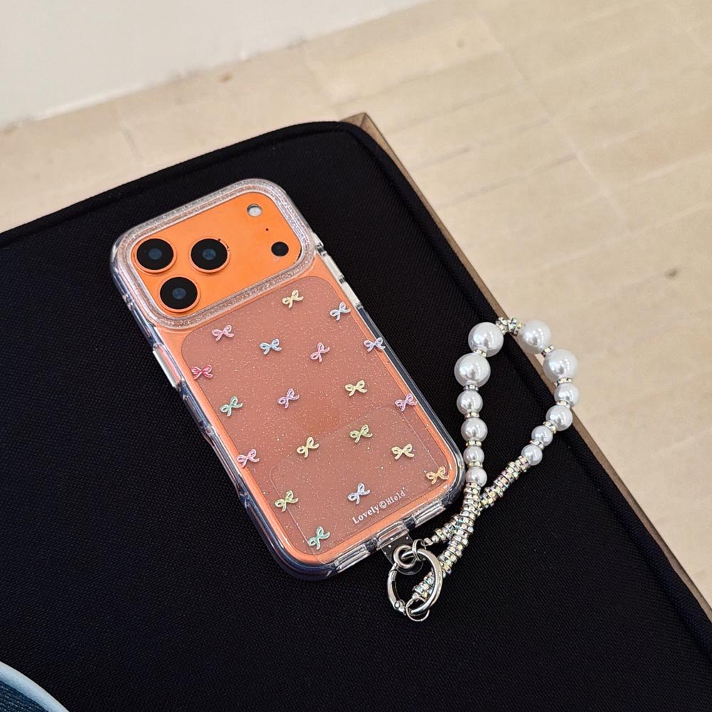Ốp lưng cứng trong suốt Tương thích với iPhone 13 14 14Pro 14ProMax 15 15Pro 15ProMax 16 16Pro 16ProMax 17 17Pro 17ProMax Ốp họa tiết nơ đầy màu sắc