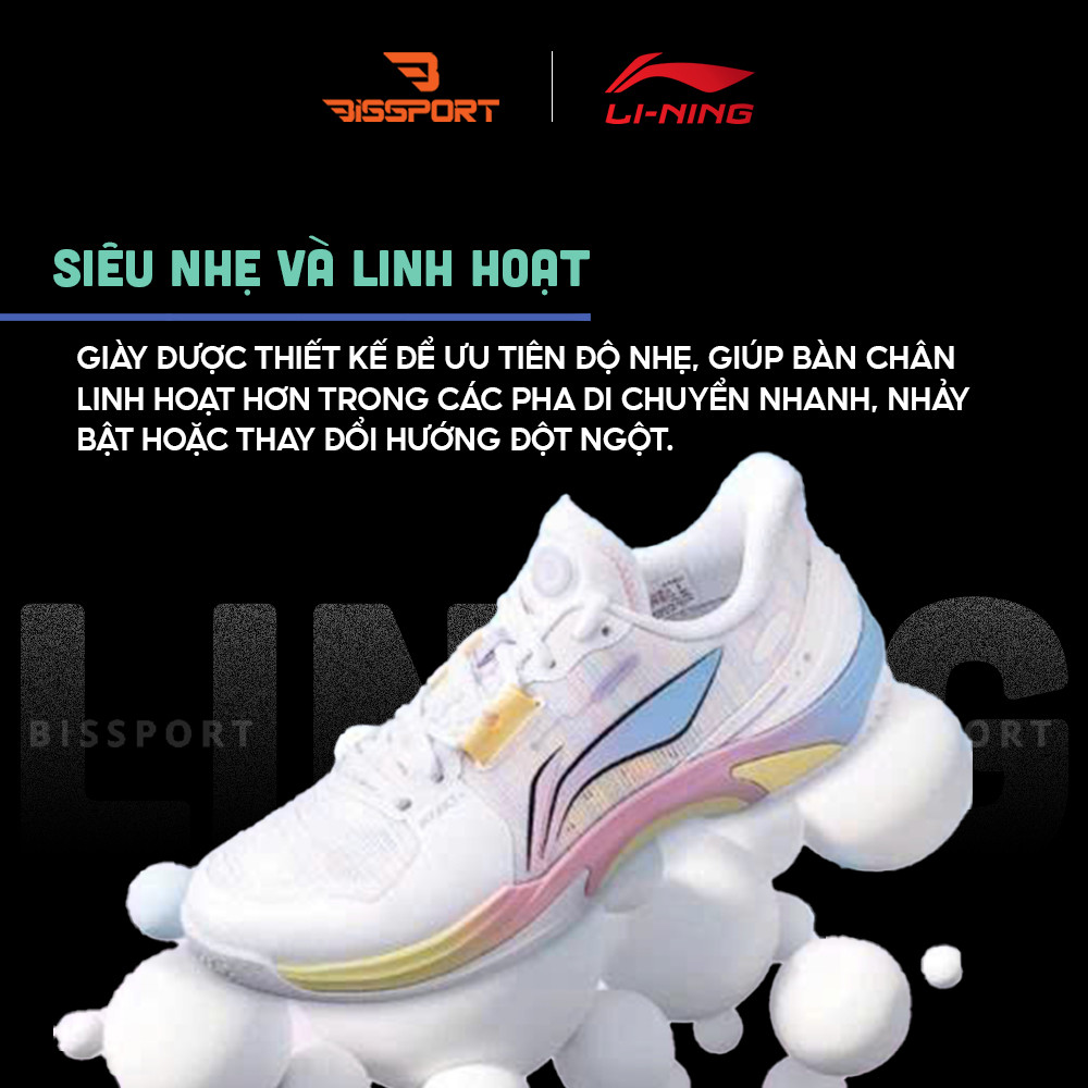 Giày Cầu Lông Lining Pounce 2 AYTV013-2 Trắng Đen Chính Hãng - Ôm Chân - Thông Thoáng - Bền Bỉ - Giảm Chấn - Mềm Mại | BigBuy360 - bigbuy360.vn