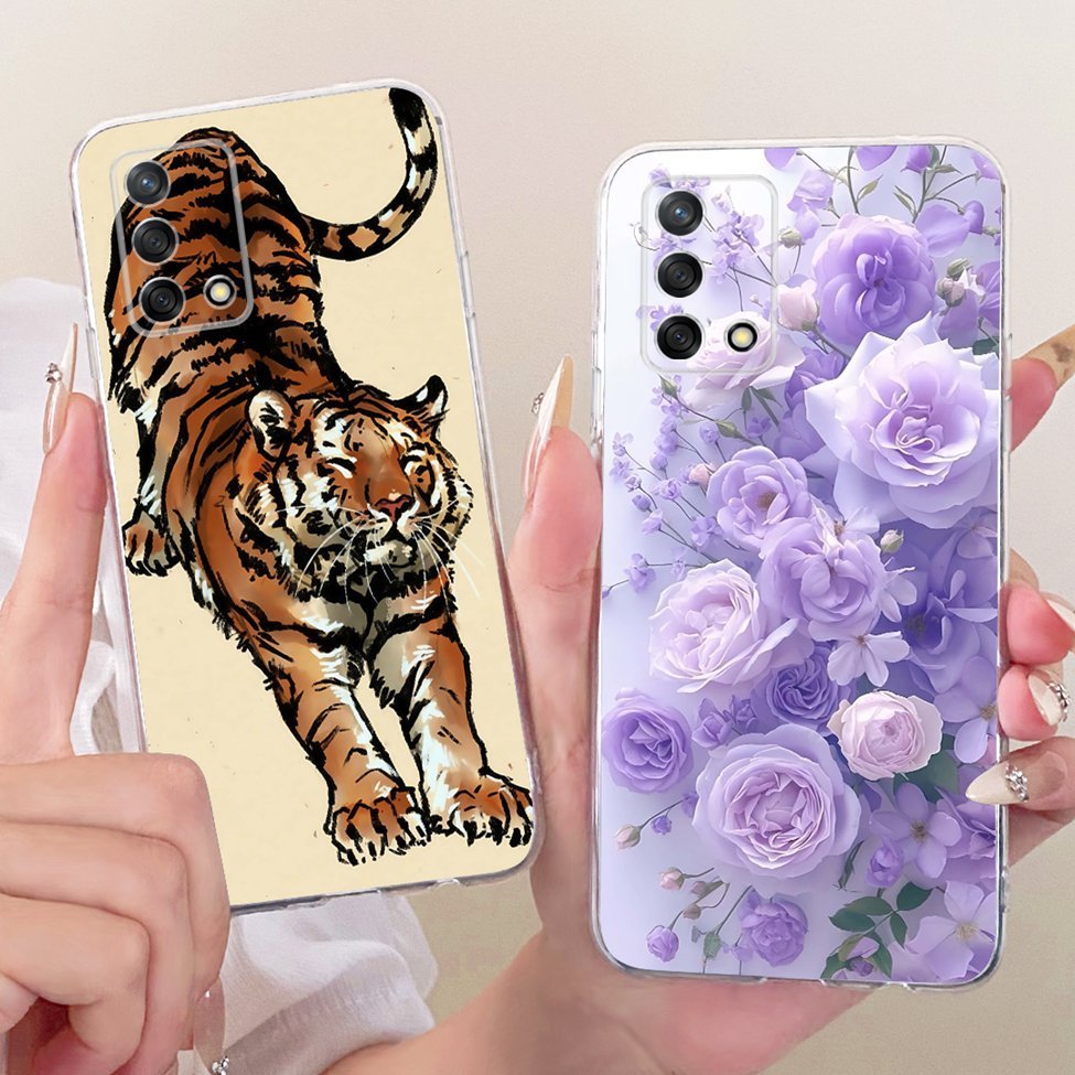 Ốp lưng trong suốt Oppo A95 4G CPH2365 Mèo dễ thương Thời trang Bướm ngộ nghĩnh Vỏ sơn 2D CHP2365