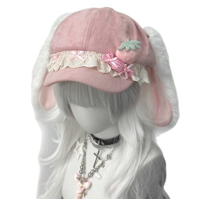 Mũ cosplay thỏ tai mềm cotton cho sự kiện và hàng ngày