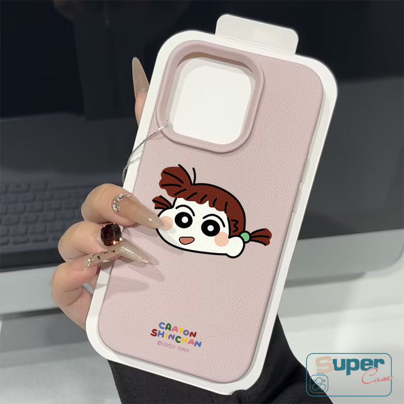 Ốp Lưng Tương Thích Cho IPhone 15 16 11 17 13 14 12 Pro Max 12 14 16 13 15 17 Pro 15 16 14 Plus XR X XS Max Hoạt Hình Thời Trang Dễ Thương Crayon Shin-chan Himawari Cover