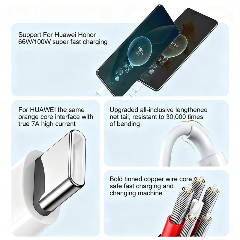 Dây Sạc Nhanh Type C 100W 7A Cho Điện Thoại Android Sạc Ổn Định Bảo Vệ Pin Dây Bền Không Lo Đứt Gãy | BigBuy360 - bigbuy360.vn