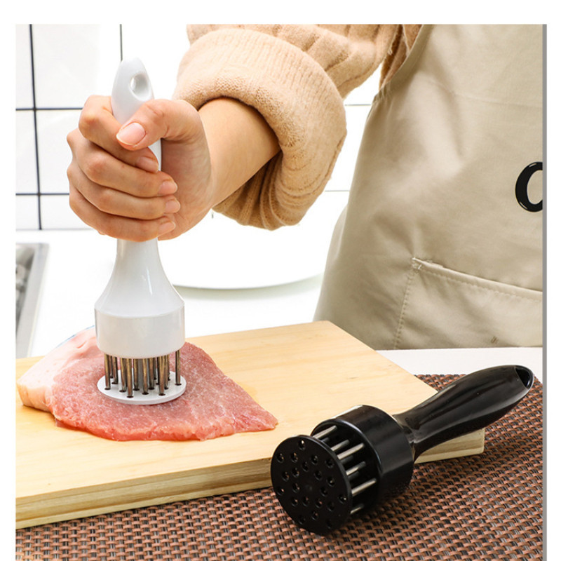 Dụng cụ châm bì, xâm bì, cây châm thịt lợn 16 lỗ xiên, xăm thịt, làm mềm thịt, làm heo quay da giòn,cây Đâm thịt-FE123