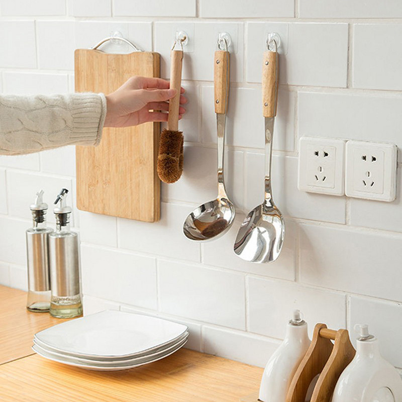 10 / 20 / 30 Cái Trong Suốt Móc Treo Tường Miếng Dán
