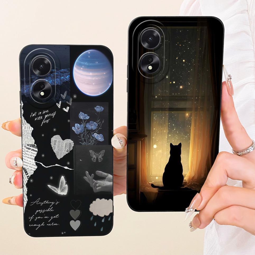 Dành Cho Oppo A38 A18 4G Ốp điện thoại Bướm Động Vật Tranh Chữ Vỏ Silicon Mềm Mờ Ốp điện thoại Oppo CPH2591 CPH2579