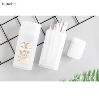 Tutu Hộp đựng bút chì trong suốt bằng nhựa Văn phòng phẩm đơn giản Hộp bút chì học sinh màu trơn VN