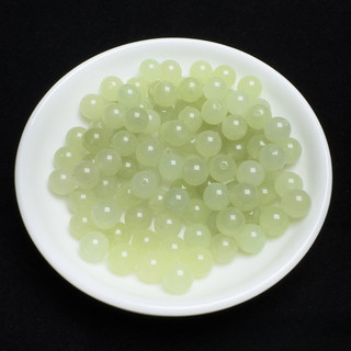 Hetian Ngọc Vàng Miệng Màu Tròn - Nguyên Liệu Tự Làm Vòng Tay