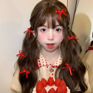 Kẹp tóc nơ ba lê màu đỏ