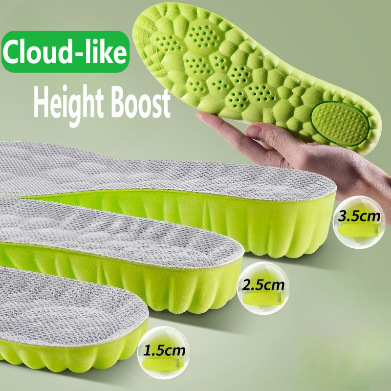 1 Cặp Đế Tăng Chiều Cao Thoáng Khí Chống Mùi Đế Giày Chống Sốc Đế Giày Mềm Mại Thoải Mái Thể Thao Đế Lót Không Khí
