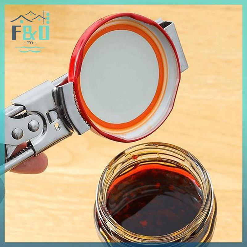 [F & O] Dụng cụ mở nắp chai thủ công bằng thép không gỉ có thể điều chỉnh cho bàn tay yếu đuối Bộ phụ kiện nhà bếp dễ cầm tay {vn}