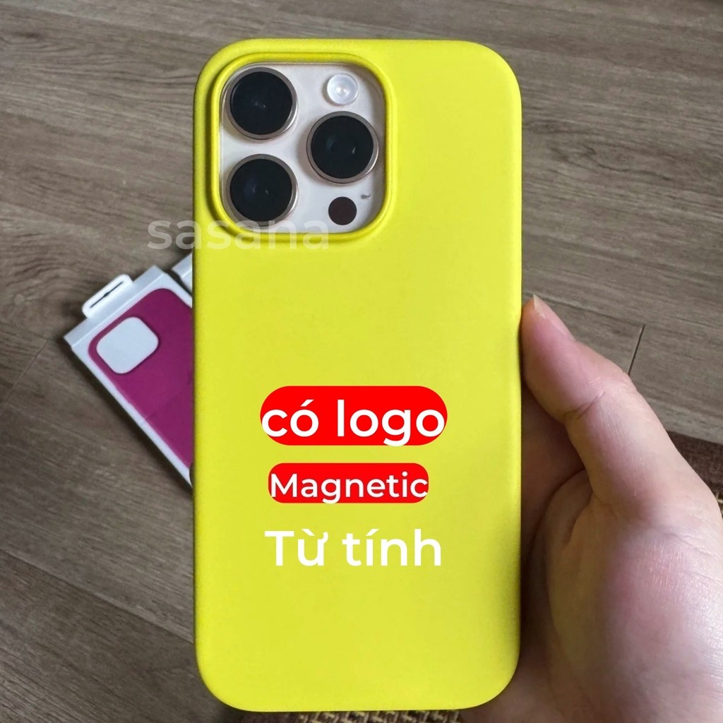 (Chính thức 1: 1) Silicon lỏng từ tính cho iphone 16 / 15 / Pro / Pro Max / Plus / ốp điện thoại Hoạt hình bật lênEquipped