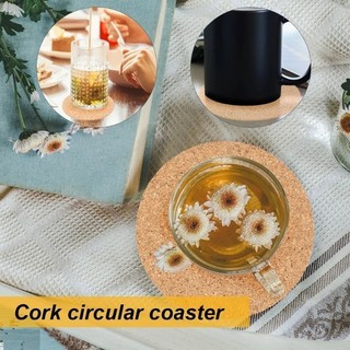 5 / 10 / 20 / 30 Thảm Cốc Gỗ Tự Nhiên Tròn - Đế Lót Ly Nút Chai Chịu Nhiệt Chống Trơn Trượt DIY Cho Trà Cà Phê