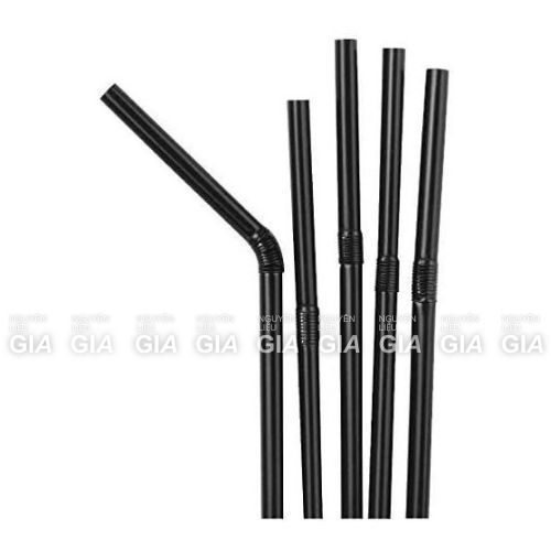 Ống hút gập cong đen Thuận Lợi phi 6 bịch 80 cái