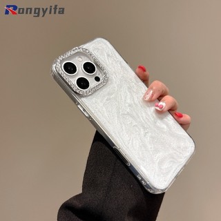Ốp Điện Thoại Vỏ-Pattern Sang Trọng Cho IQOO 13 12 11 11S 9S Pro Neo 10 9 9S 8 7 Racing 6 Pro + SE Vỏ Kem Khung Kim Cương Mặt Sau Mềm Màu Trắng