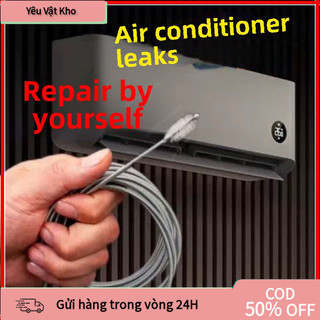 Bộ dụng cụ làm sạch ống thoát nước điều hòa tủ lạnh gồm bàn chải thép không gỉ ngăn ngừa tắc nghẽn và hư hỏng thiết bị
