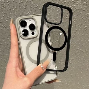 Ốp điện iphone từ tính trong suốt có sạc không dây Cho Iphone 7 xs xr 11 12 13 14 15 16 Pro Max Plus Max