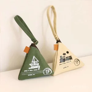Tháp Eiffel Sáng tạo độc đáo Retro Zongzi Ví đựng tiền xu, Túi vải Mini dễ thương Túi đựng tiền xu Túi đựng chìa khóa