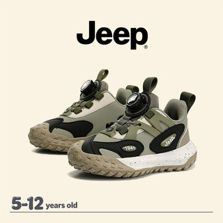 JEEP Giày Trẻ Em Bé Trai Bé Gái Da Xuân Thu Nút Đế Mềm Nhẹ Thoáng Khí Chạy Bộ Giày Thể Thao