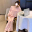 Shop Ice Silk Ren Bộ Đồ Ngủ Nữ Nơ Dễ Thương Cô Gái Ngọt Ngào Trái Tim Homewear