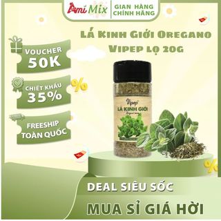 Lá Kinh Giới Oregano Vipep 20g - Gia Vị Tinh Tế, Chuẩn Hương Vị Ẩm Thực Cao Cấp