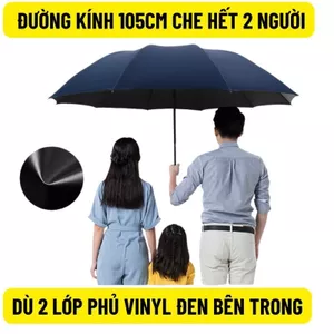 Ô Dù 24 Nan Tự Động 2 Chiều Phủ Lớp Che Mưa Nắng, Chống Tia UV