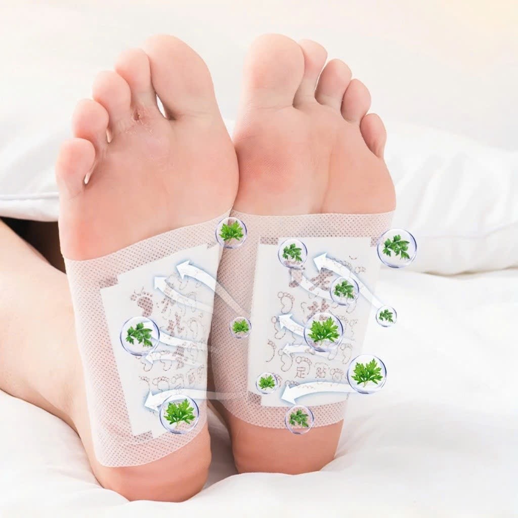 Miếng Dán Thải Độc Chân Ngải Cứu AICAO JING Giúp Ngủ Ngon Thư Giãn Giảm Nhức Mỏi Cực Hiệu Quả