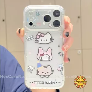 Ốp Lưng Dễ Thương Cho IPhone 17 16 15 12 14 11 13 Pro Max XR X XS Max 16 15 7 8 Plus Kitty Cat Dễ dàng làm sạch