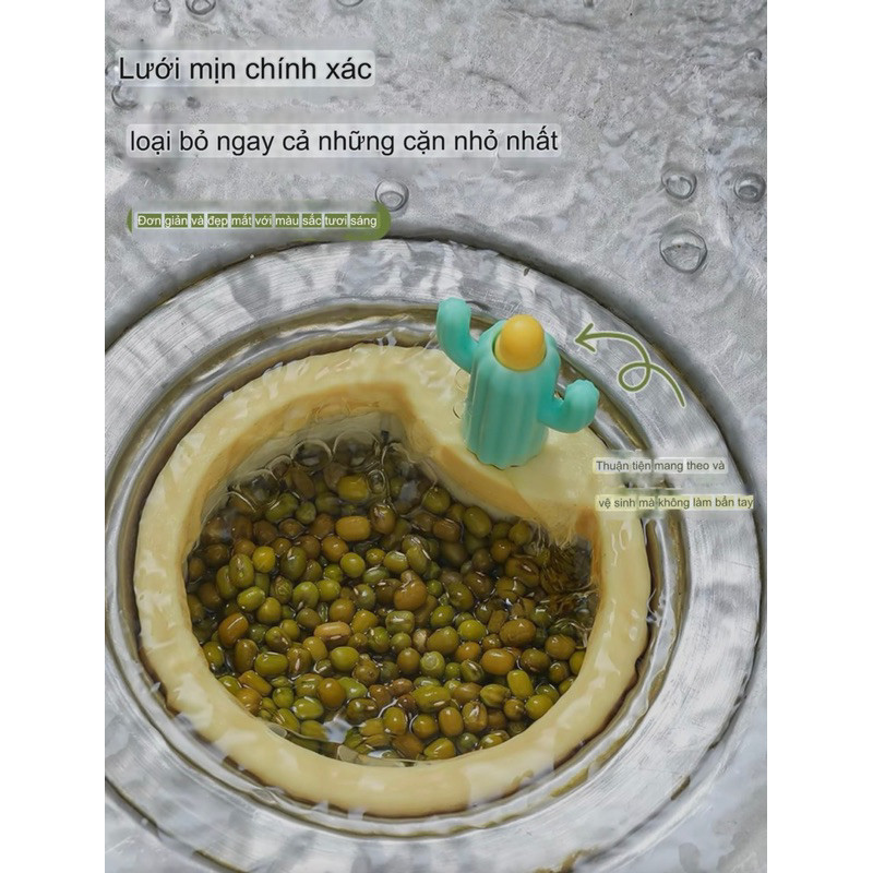 Bộ Lọc Thoát Nước Bồn Rửa Chén Hình Cây Xương Rồng ,Thu Gom Rác Thải Ở Bồn Rửa Chén Chống Tắc Nghẽn