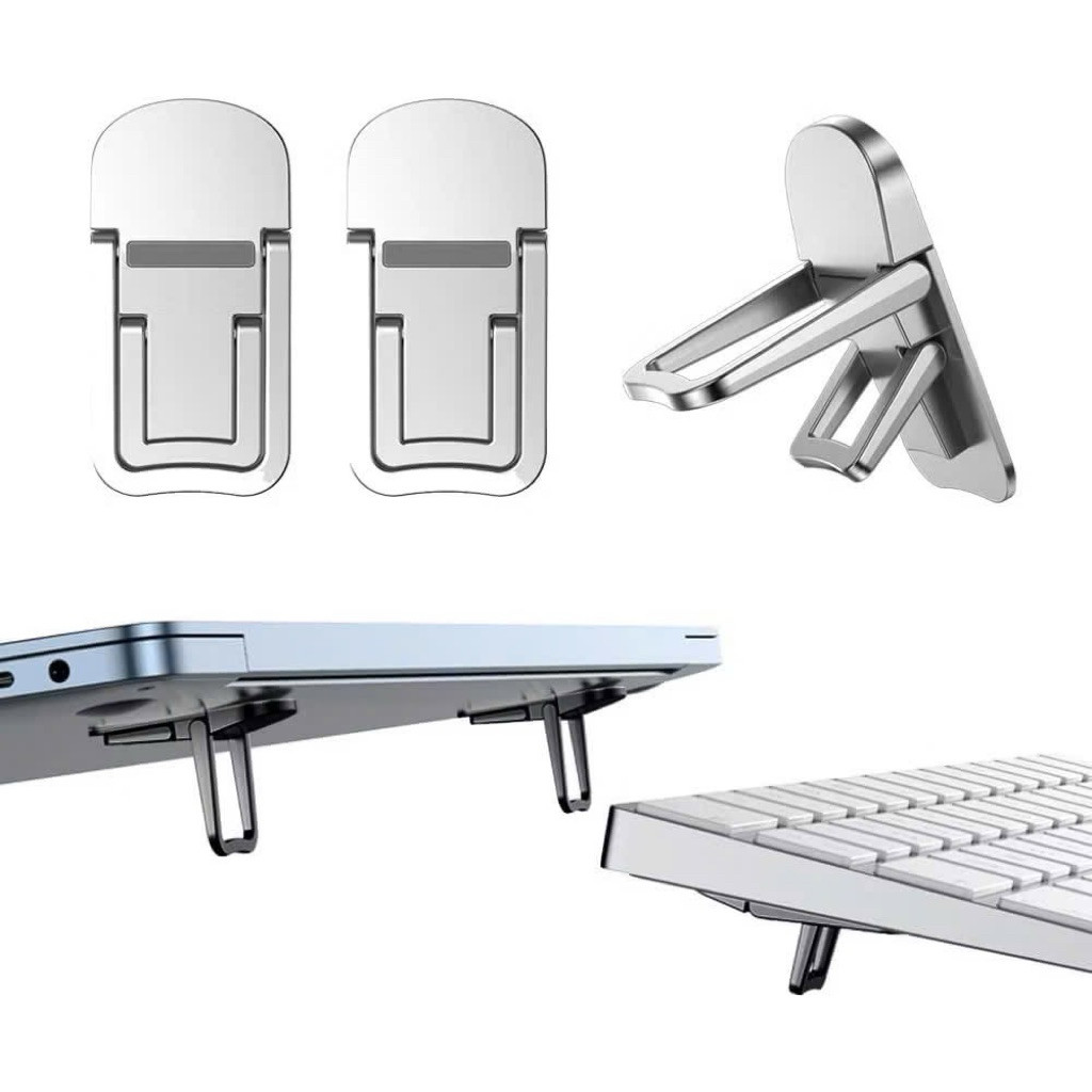 2 Chân Đế Laptop Mini Có Thể Gập Lại, Bàn Phím Máy Tính Điện Thoại Đa Năng Nâng Với 2 Góc Có Thể Điều Chỉnh