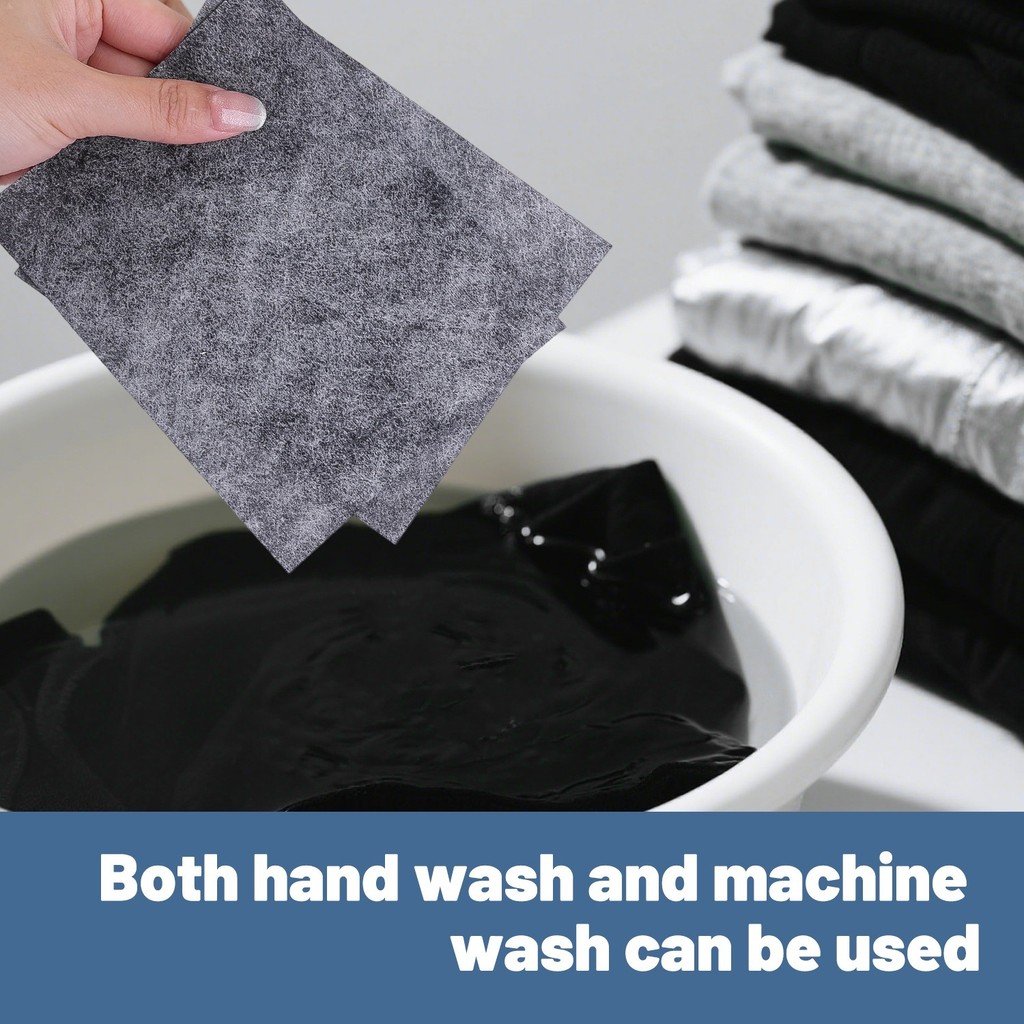 [H & L] Giấy làm mới thuốc nhuộm quần áo màu đen - Tờ phục hồi màu sắc cho vải Cotton / lụa / vải pha trộn 1 / 3 / 5 tờ ﻿