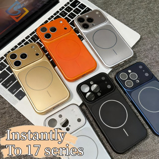 [Mới 14 / 15 / 16Plus Thay đổi ngay lập tức thành 17] Ốp điện thoại mờ cho IPhone 17 Pro Max 16 15 14 13 Pro Max Hybrid 2 trong 1 Vỏ mềm Pc Mặt sau cứng Vỏ bảo vệ chống sốc từ tính