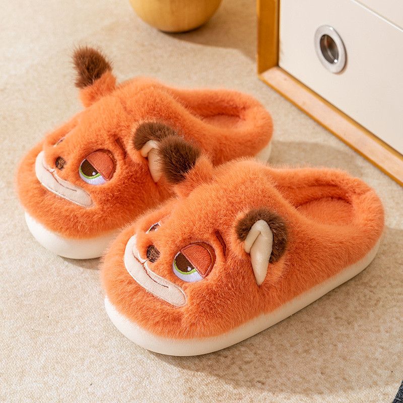 SY3 Zootopia Judy Hopps Dép Cotton Nick Wilde Nhà Chống Trơn Trượt Ấm Cặp Đôi Dép YS3