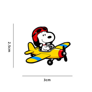 8 Cái / bộ Hoạt Hình Snoopy Chó Kim Loại Trang Trí Thổ Cẩm Hợp Kim Dễ Thương Pin Chống chói Khóa Huy Hiệu