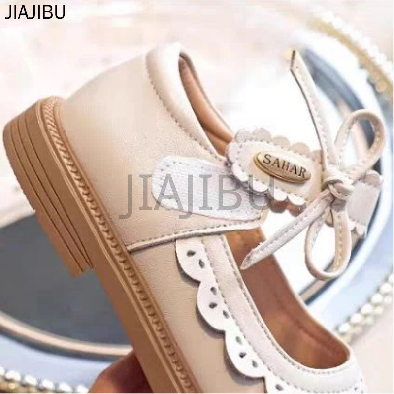 Giày Lolita Đế Mềm Kiểu Công Chúa Pháp Dễ Thương Cho Bé Gái Korean Fashion Kids Casual Platform Mary Jane Doll Shoes Giày Da Mũi Tròn Chống Trượt Kiểu Anh Gót Dày Màu Be/đen Dùng Để Đi Học Giày Bệt Kiểu Pháp Cổ Điển