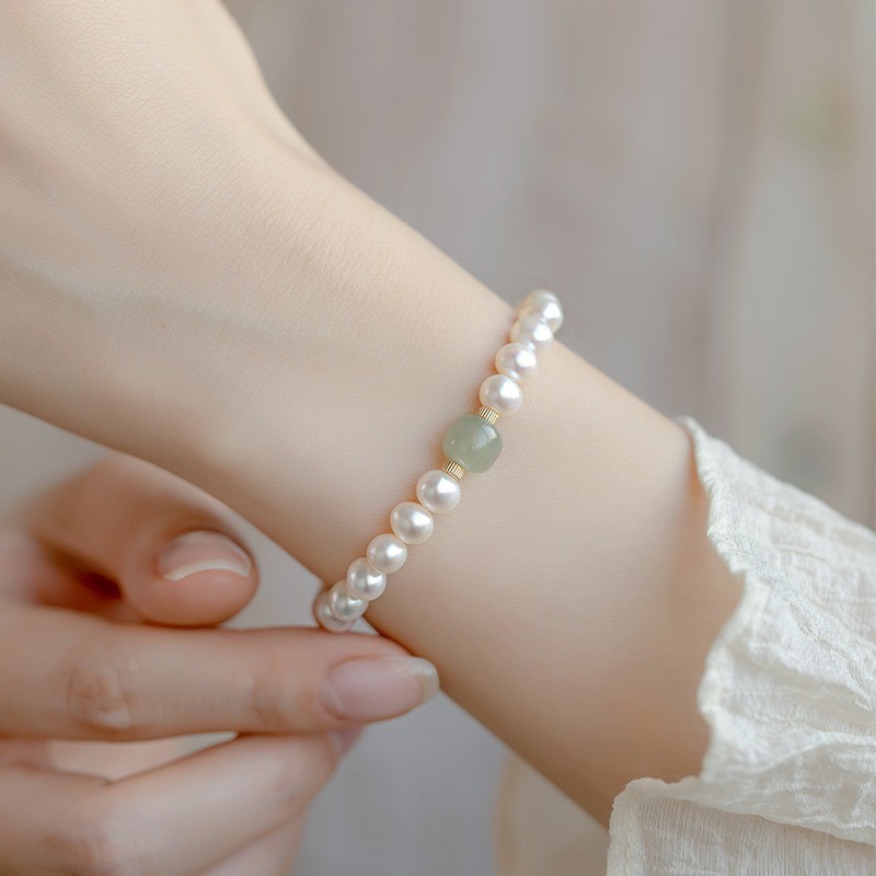 Vòng tay ngọc trai tự nhiên cao cấp và ngọc trai Hetian