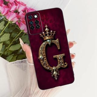 Ốp điện thoại silicon mềm họa tiết chữ cái ban đầu cho Infinix Note 10 Pro Note10 X693 X695 Ốp lưng TPU mỏng mờ