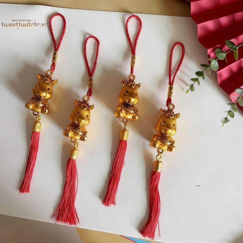 TRTR 6 Chiếc Trung Quốc Năm Mới Đèn Lồng Mặt Dây Chuyền Trang Trí May Mắn 2026 Năm Ngựa Treo Tường Xe Trang Trí Tân Gia Quà Tặng VN