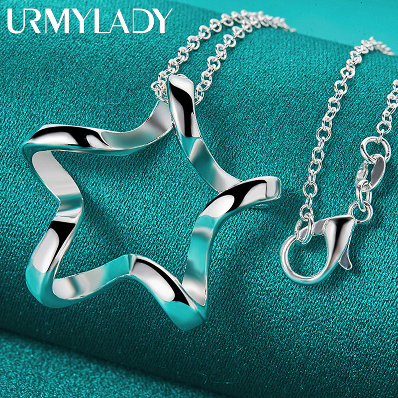 URMYLADY Mặt Dây Chuyền Bạc 925 Ngôi Sao, Phù Hợp Tiệc Cưới và Thời Trang Hàng Ngày