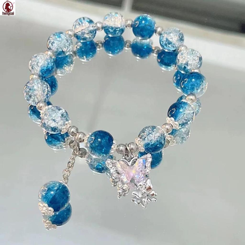 Vòng tay bướm đính hạt lấp lánh, dễ điều chỉnh, phù hợp cho nữ và bé gái dùng trong các bữa tiệc và hàng ngày