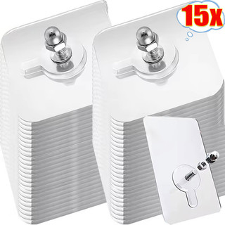 5 / 10 / 15 Cái Móc Treo Tường Vít Dính Chắc Chắn Cho Nhà Bếp Phòng Tắm - Khung Ảnh Cố Định Bảo Quản Móng Tay