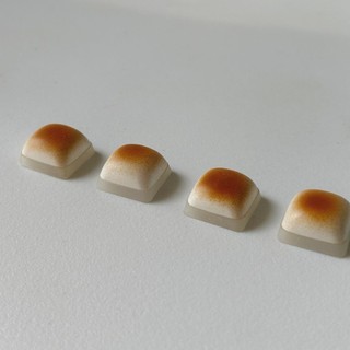 FEASTLY Fidget Móc Khóa, DIY Phím Bàn Phím Nút Ngón Tay Nắp Bàn Phím, Giảm Căng Thẳng Keycap Hấp Bánh Mì Nút Keycap Móc Khóa Người Lớn