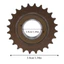 CQCJ Xe Đạp Freewheel, 24 Răng Nhẹ Xe Đạp Freewheel Thay Thế, Bền Đẹp Dễ Dàng Lắp Đặt 10cm OD Thép Xe Đạp Tốc Độ Đơn Freewheel Xe Đạp Tốc Độ