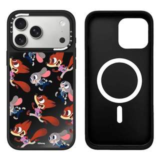 CASECASE X Zootopia 2 Nick và Judy Họa Tiết Ốp Lưng Màu Đen & Bạc Gương Hút Từ Tính iPhone Dành Cho IPhone 17 Air 16 15 14 13 12 Pro Max Plus Ốp Lưng Cứng Có Hộp Khắc logo