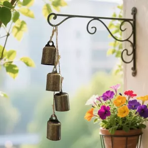 Chuông cửa Giáng sinh Chuông trang trí Chuông gió sắt Trang trí nhà cửa cho vòng hoa Tường sân vườn Cửa hàng ngoài trờiidaevn