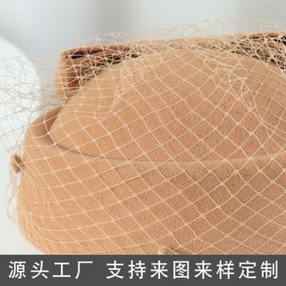 Len Mũ Nồi Pháp Retro có gạc nơ, phù hợp cho tiếp viên và thời trang hàng ngày