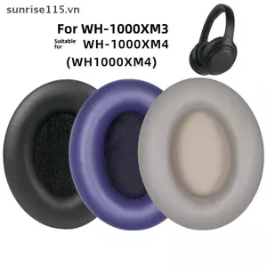 SRVN 2 Chiếc Tai Nghe Sửa Chữa Phần Thay Thế Da Protein Memory Foam Ear Pads Cho WH-1000X M3 M4.