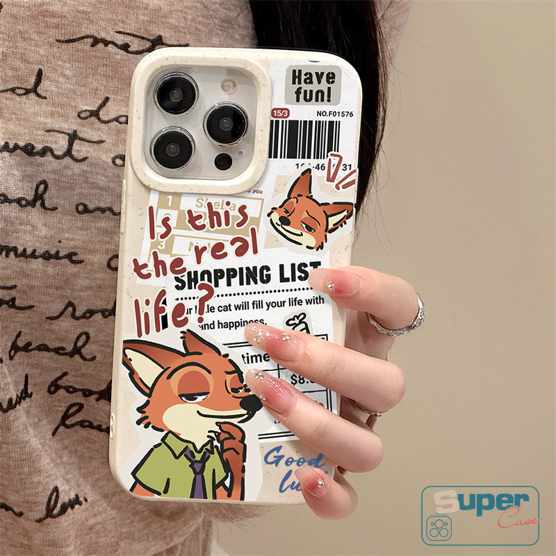 Ốp Lưng Tương Thích Cho IPhone 13 17 16 11 15 14 12 Pro Max XR Air X XS Max 12 17 16 7 13 Pro 14 15 6 6s 16 8 Plus SE 2020 Cặp Đôi Thời Trang Dễ Thương Fox Bunny Letter Doodle Bìa mềm