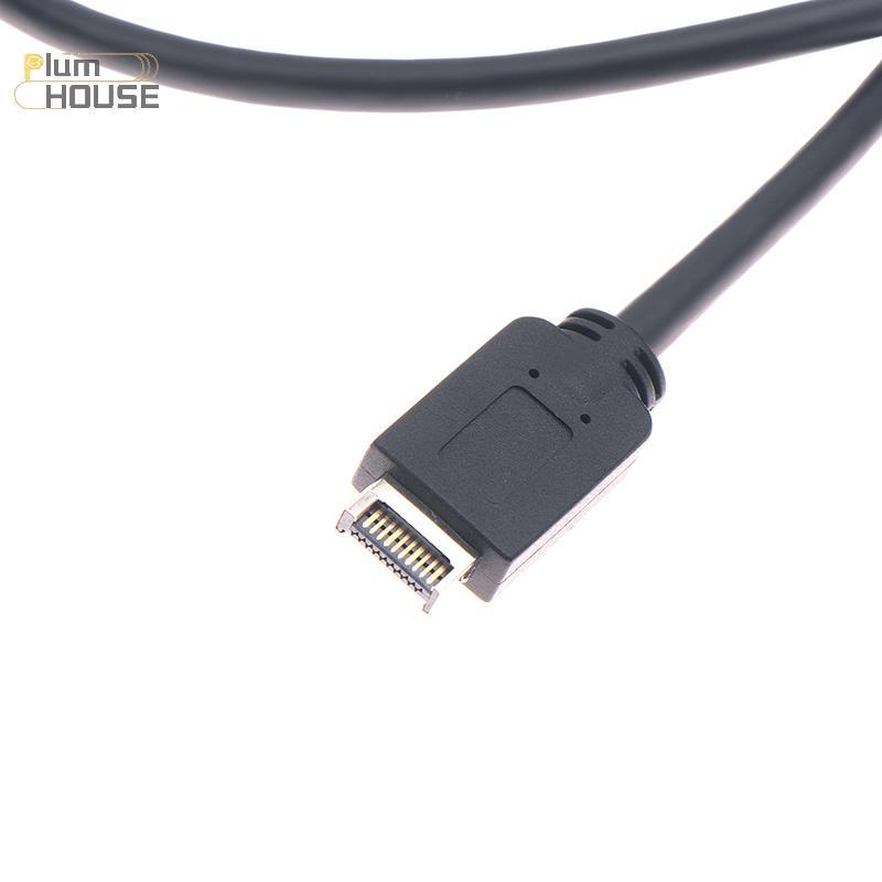 PlumHOUSE 50cm USB 3.2 Bảng Điều Khiển Trước Đầu Type-E Sang USB-C Loại C Nữ Kết Nối Dây Nối Dài Cáp TYPE-E Cáp Vách Ngăn VN