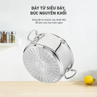 Bộ 5 nồi Inox cao cấp Tefal Duetto Plus G719SA55 (quánh 16cm, nồi hầm 18/20/24 cm, nồi luộc gà 22cm) | BH 24 tháng